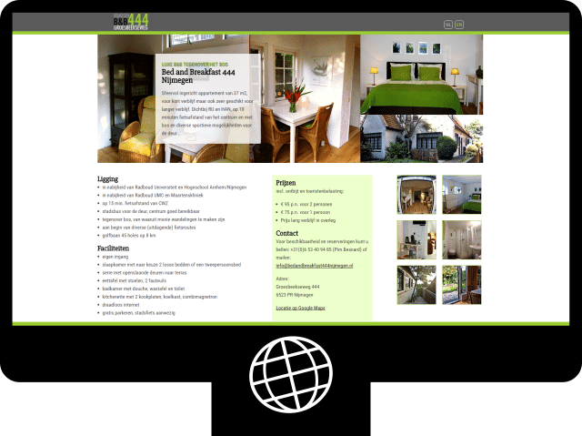 BnB444 Nijmegen – website